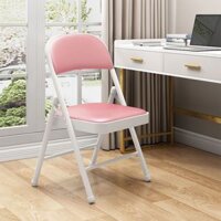 Ghế Văn Phòng Gấp Gọn Ghế Gấp Decor Phòng  Ghế Đệm Tựa Lưng Bọc Da Êm Ái Khung Thép Sơn Tĩnh Điện