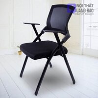 Ghế Văn Phòng Lưng Lưới, Nệm Mút Bọc Lớp PVC Cao Cấp, Khung Sắt Sơn Tỉnh Điện, Không Bảng Viết Có Thể Gấp Gọn (QB-GVP30)