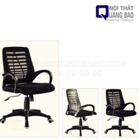 Ghế Văn Phòng Lưng Nệm Lưới , Khung Nhựa PP Cao Cấp, Chân Xi Mạ Có Bánh Xe Di Động (QB-GVP32)