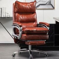 🔥Ghế văn phòng máy tính boss da thật, ghế sofa massage ngả lưng, ngồi thoải mái01