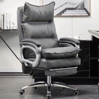 🔥Ghế văn phòng máy tính boss da thật, ghế sofa massage ngả lưng, ngồi thoải mái03