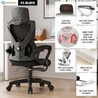 Ghế văn phòng ngả lưng HTD V2 - Ghế xoay công thái học thiết kế hiện đại kết hợp ngả lưng, gác chân, tựa đầu 3D cao cấp