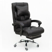 Ghế văn phòng ngả lưng nghỉ trưa nhập khẩu Ghế làm việc có gác chân CR4109-P Relaxing Office Chairs - Đen