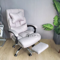 Ghế văn phòng ngả lưng nghỉ trưa nhập khẩu Ghế làm việc có gác chân CR4109-P Relaxing Office Chairs - Xám Nhạt