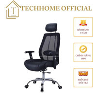 Ghế Văn Phòng Ngả Lưng Thư Giãn TECH HOME Nệm Bọc Da Simili Cao Cấp