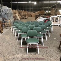 ghế venus gỗ cao su mặt nệm khung sơn trắng ghế gỗ cafe trà sữa giá rẻ ghế tai voi