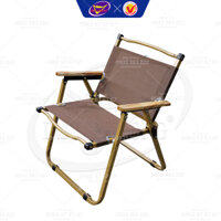 Ghế Xếp Cà Phê Duy Phương Khung Vàng Đồng Lưới NÂU (Size Cơ Bản)