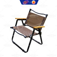 Ghế Xếp Cà Phê Duy Phương Khung Đen Lưới NÂU (Size Cơ Bản)