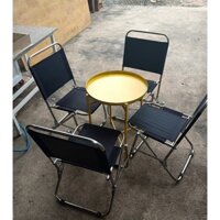 Ghế xếp cafe, ghế xếp inox lưng cao vải bố dày giá rẻ