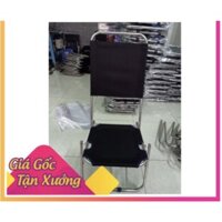 Ghế xếp cafe khung inox lưng cao vải bố 2 mảnh