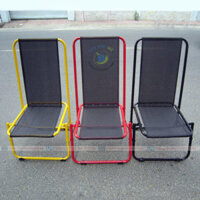 Ghế Xếp Cafe Khung Sắt Sơn Tĩnh Điện Vải Lưới Treo Lò Xo