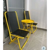 Ghế Xếp Cafe - Vải Lưới Textilent - Khung Sắt Sơn Tĩnh Điện Và Inox