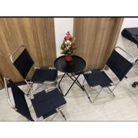 ghế xếp dã ngoại , du lịch , trà chanh ... GHẾ LƯỚI inox gấp gọn lưng dựa vải dù
