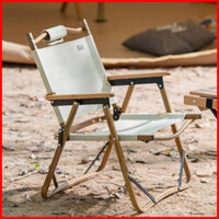 Ghế xếp dã ngoại du lịch 52x52x78cm chất liệu vải Oxford 2 lớp tay vịn giả gỗ cao cấp - Ghế dù dã ngoại cafe camping