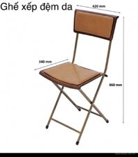 Ghế xếp đệm da