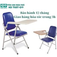 Ghế xếp gấp gọn liền bàn lớp học đệm PVC GG04B-S, GG04BN-S