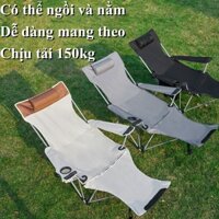 Ghế Xếp Gấp Gọn Thư Giãn Đa Năng Ghế Camping Câu Cá Dã Ngoại Cắm Trại Ngoài Trời