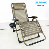Ghế xếp gấp thư giãn Sumika 638 - Tặng khay để ly