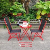 ghế xếp inox cafe [ MẪU MỚI 2021] ghế xếp inox lưới textilene lò xo tại xưởng SXTT Hoàng Trung Tín