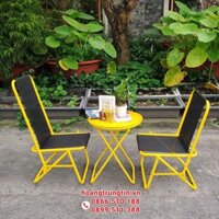 ghế xếp inox cafe [ MẪU MỚI 2021] ghế xếp inox lưới textilene lò xo tại Nội thất Hoàng Trung Tín