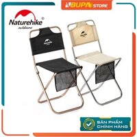 Ghế xếp inox Camping có lưng tựa, Ghế cắm trại gấp gọn siêu nhẹ NatureHike NH18M001-Z chính hãng