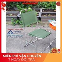 Ghế xếp inox Lưng Thấp 3 mảnh ( Vải Bố) phù hợp cho quán cà phê, trà sữa, câu cá -𝗦𝗛𝗢𝗣 Đ𝗢̂̀ 𝗖𝗔̂𝗨 𝟰𝟯𝟱
