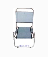 GHẾ XẾP INOX VẢI BỐ LƯNG THẤP