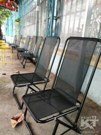 ghế xếp lớn màu đen