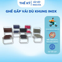 Ghế xếp mini inox,vải dây dù tiện ích , ghế ngồi bàn trà chanh , đi câu cá, du lịch, dã ngoại