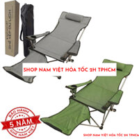 Ghế Xếp Nằm Nam Việt Vải Dù Gác Chân Tháo Lắp