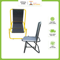 Ghế Xếp Sắt Lưng Thấp, Vải Lưới gấp gọn thoáng Khí Dành Cho Quán Cà Phê, Trà Sữa, Bia