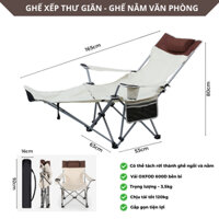 Ghế Xếp Thư Giãn, Ghế Nằm Văn Phòng, Ghế Gấp Gọn Đa Năng Đi Du Lịch, Phượt, Nằm Bệnh Viện, Văn Phòng Tiện Lợi - GCC5