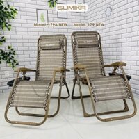 Ghế xếp thư giãn SUMIKA 179 các mẫu HOT 2022, tặng kèm khay đựng ly