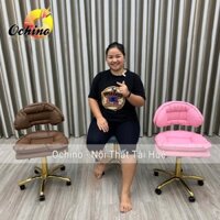 Ghế Xoay 360 Độ Chân Vàng Sao Cao 40-55Cm Mẫu Tai Bèo Độc Lạ (Ảnh Thật Và Video)