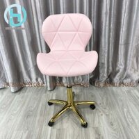 Ghế Xoay 360 Độ, Ghế Trang Điểm Mẫu Kim Cương Chân Sao Vàng Cao 40-55Cm