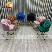 Ghế Xoay 360 Độ Mẫu Vương Miện Chân Bánh Xe Vàng Nhện Cao Cấp (Hàng Có sẵn)