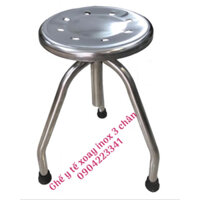 GHẾ XOAY INOX 3 CHÂN DÙNG TRONG Y TẾ