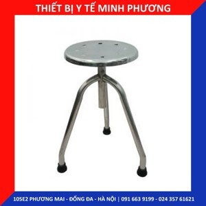 Ghế xoay inox 4 chân (ghế phòng khám, bệnh viện)