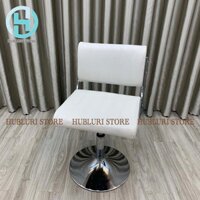 Ghế Xoay Trang Điểm, Ghế Ngồi Bàn Học Mẫu Sọc HCN Chân Bạc Thấp
