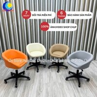 Ghế Xoay Văn Phòng Chuyên Nghiệp Mẫu Da Liền Sang Chảnh, Ghế Ngồi Chơi Game Làm Việc Chân Bánh Xe Đen Nâng Hạ 40-55cm