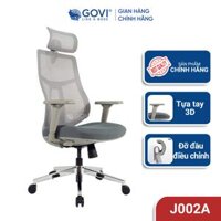 Ghế xoay văn phòng công thái học GOVI Jumo J002A - Khung ghế chắc chắn, tựa tay 3D nâng hạ