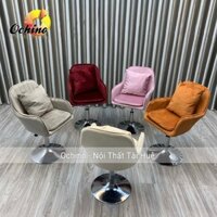Ghế Xoay Văn Phòng, Ghế Xoay Học Sinh Chân Thấp 30-50Cm Mẫu Vân Sò Sang Chảnh (Hàng Có Sẵn)