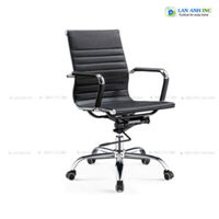 Ghế xoay văn phòng mặt da lưng thấp LANV05
