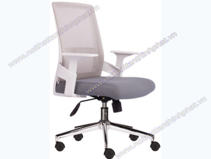 Ghế xoay văn phòng trắng xám M1086-01