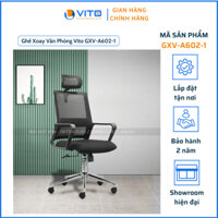 Ghế Xoay Văn Phòng Vito GXV-A602-1  thương hiệu Vito - Lưng lưới, tay nhựa, nệm mousse, chân nhựa