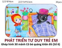 Ghép hình 30 mảnh hình Truyện cô bé quàng khăn đỏ (Số 6)