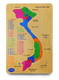 Ghép hình bản đồ Việt Nam gỗ 62242