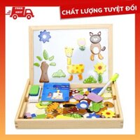 Ghép Hình Nam Châm Bộ Tranh Ghép Nam Châm 2 Mặt Bằng Gỗ Cho Bé Sáng Tạo