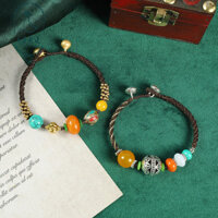 Ghgl❤️Thiết Kế Ban Đầu Dệt Phong Cách Tây Tạng Vàng Vòng Tay Mật Ong Nam Nữ Phong Cách Dân Tộc Độc Đáo Tây Tạng Vòng Tay Phong Cách Nepal Phụ Kiện