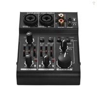 Ghi âm cho DJ Network Mixer Mini Card 5 USB 48 V Phantom Mixing n â thanh Karaoke Tích hợp Power Console Live Audio Powered Broadcast m á Studio 3 -Channel Digital Home Sound y tr ộ